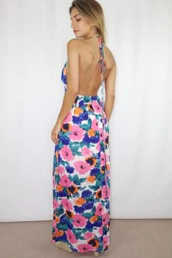 Blue Chiffon Maxi Dress -Princess Style Shop 00100020965 XB