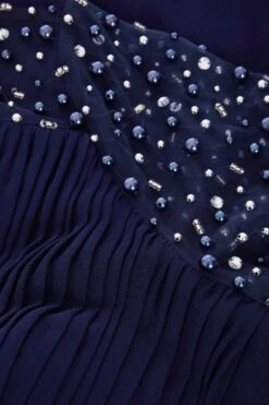 Navy Wrap Embellished Maxi Dress -Princess Style Shop 00100023194 ZB