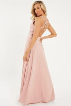 Pink Embellished Cross Back Maxi -Princess Style Shop 00100023549 XB