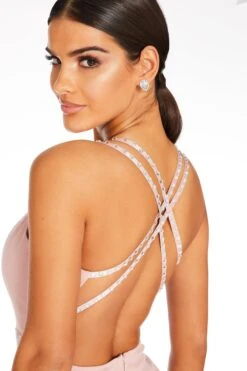 Pink Embellished Cross Back Maxi -Princess Style Shop 00100023549 ZB