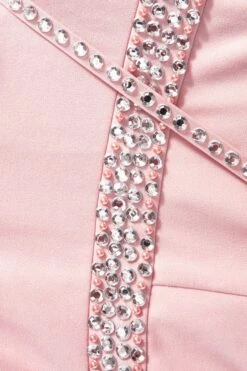 Pink Embellished Cross Back Maxi -Princess Style Shop 00100023549 ZS