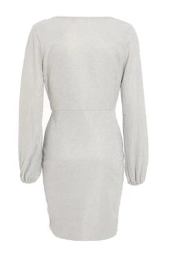 Silver Ruched Bodycon Dress -Princess Style Shop 00100028359 ZB