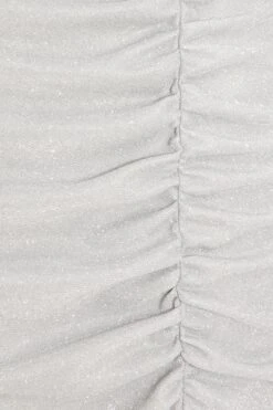 Silver Ruched Bodycon Dress -Princess Style Shop 00100028359 ZS