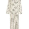 White Polka Dot Long Pyjama Set -Princess Style Shop 00100029312 ZM