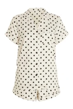 White Polka Dot Short Pyjama Set