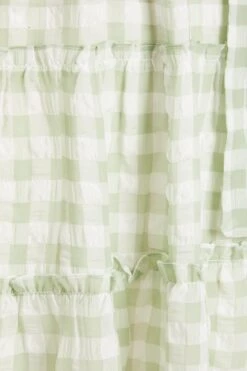 Sage Gingham Wrap Skater Dress 13 Sage Gingham Wrap Skater Dress -Princess Style Shop 00100029429 ZS