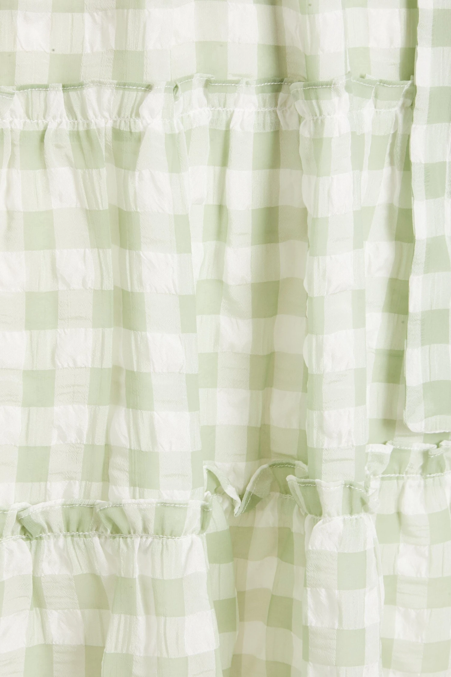 Sage Gingham Wrap Skater Dress 8 Sage Gingham Wrap Skater Dress - Image 6