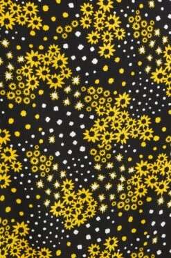 Black Floral Midi Dress -Princess Style Shop 00100030991 ZS