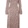 Pink Animal Print Midi Dress -Princess Style Shop 00100031402 ZM