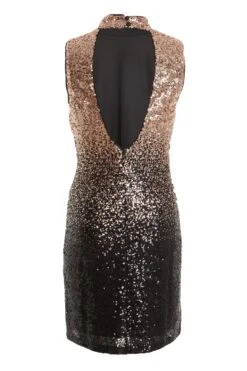 Rose Gold Ombre Sequin Backless Dress 12 Rose Gold Ombre Sequin Backless Dress -Princess Style Shop 00100031895 ZB