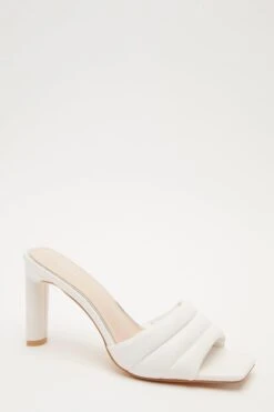White Padded Mule Sandals -Princess Style Shop 00100032846 XM