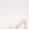 White Padded Mule Sandals -Princess Style Shop 00100032846 ZM