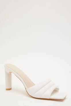 White Padded Mule Sandals -Princess Style Shop 00100032846 ZS