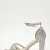 Silver Shimmer Cross Strap Heeled Sandals -Princess Style Shop 00100032848 ZM