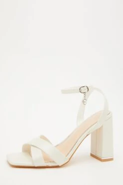 Bridal White Pearl Heeled Sandal