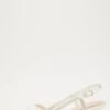 White Satin Slingback Court Heels -Princess Style Shop 00100032901 ZM