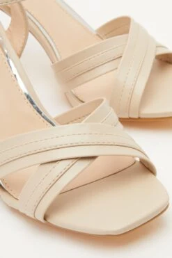 Nude Cross Strap Heeled Sandals -Princess Style Shop 00100032915 ZB