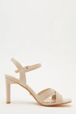 Nude Cross Strap Heeled Sandals -Princess Style Shop 00100032915 ZS