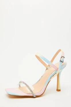 Multicoloured Diamante Heeled Sandals -Princess Style Shop 00100032942 XB