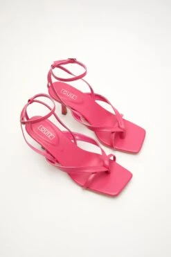 Pink Square Toe Heeled Sandal -Princess Style Shop 00100032979 XS