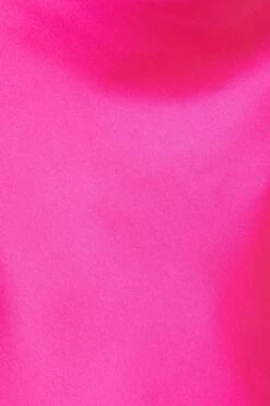 Hot Pink Satin Slip Midi Dress -Princess Style Shop 00100033377 ZS