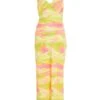Lime Marble Print Tie Back Midi Dress -Princess Style Shop 00100033378 ZM