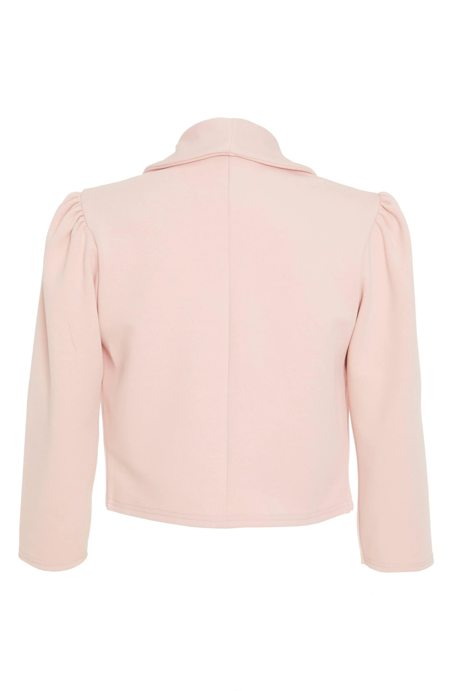 Pink Shawl Collar Crop Jacket 7 Pink Shawl Collar Crop Jacket - Image 5