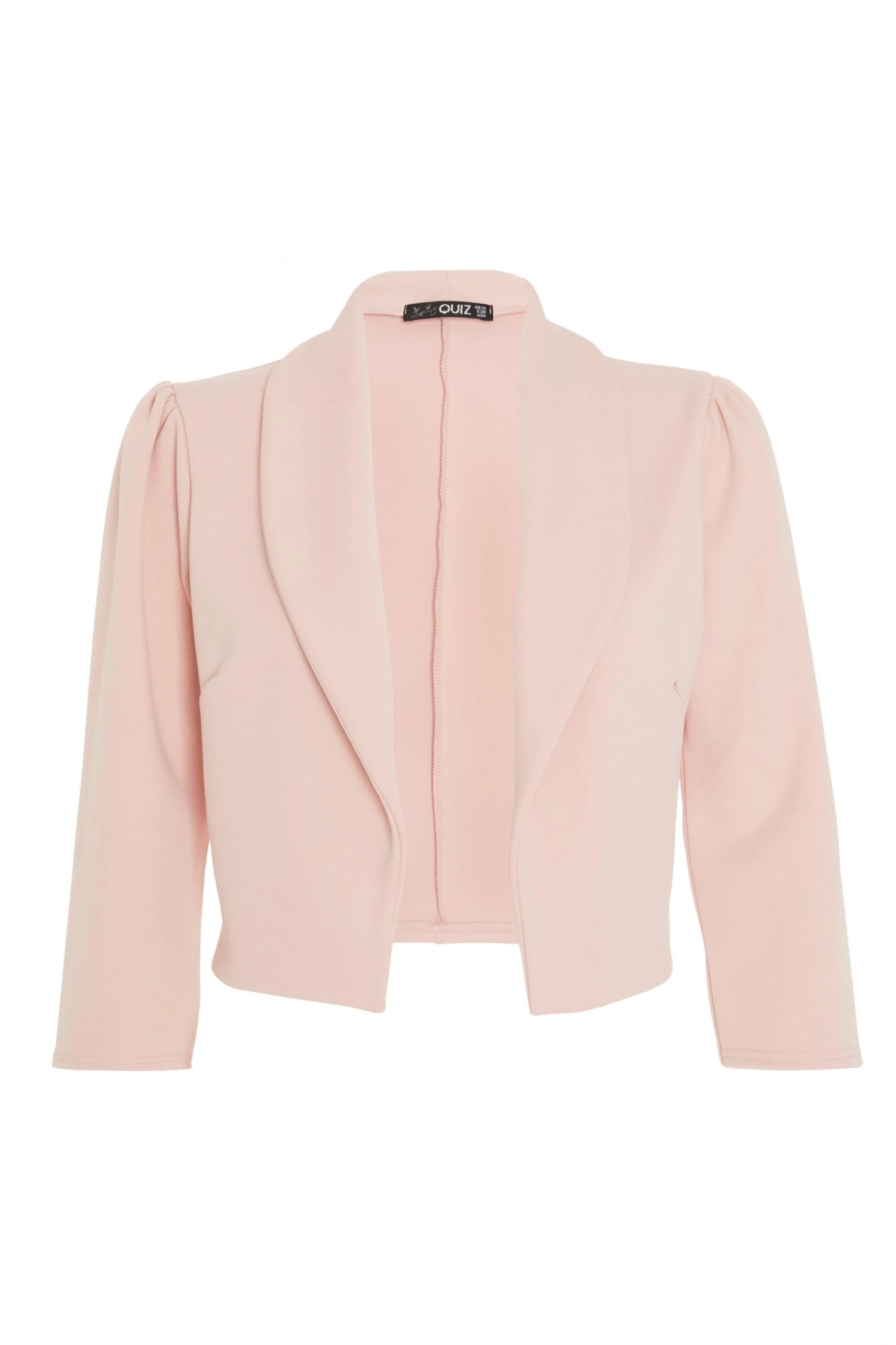 Pink Shawl Collar Crop Jacket 3 Pink Shawl Collar Crop Jacket