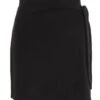 Black Wrap Mini Skirt
