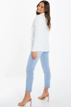 Cream Tailored Blazer -Princess Style Shop 00100034074 XB