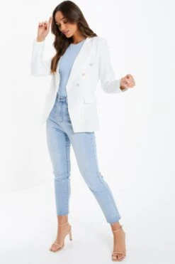 Cream Tailored Blazer -Princess Style Shop 00100034074 XS