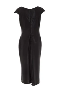 Black Ruched Midi Dress -Princess Style Shop 00100034952 ZB
