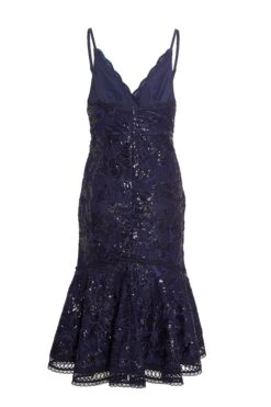 Navy Sequin Lace Midi Dress -Princess Style Shop 00100034965 ZB