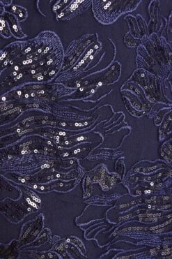 Navy Sequin Lace Midi Dress -Princess Style Shop 00100034965 ZS