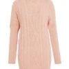 Pink Knitted Pearl Mini Jumper Dress -Princess Style Shop 00100034982 ZM