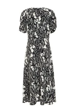 Black Animal Print Midi Dress 12 Black Animal Print Midi Dress -Princess Style Shop 00100035022 ZB