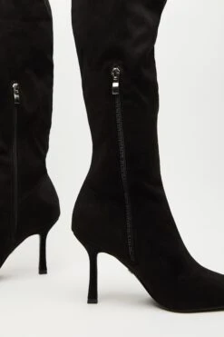 Black Over The Knee Heeled Boots -Princess Style Shop 00100035048 ZB