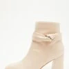 Pink Faux Leather Heeled Ankle Boots -Princess Style Shop 00100035076 ZM