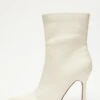 Cream Faux Leather Ankle Boots -Princess Style Shop 00100035128 ZM