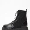 Black Lace Up Knitted Boots -Princess Style Shop 00100035137 ZM