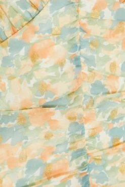 Multicoloured Floral Bodycon Mini Dress -Princess Style Shop 00100035162 ZS