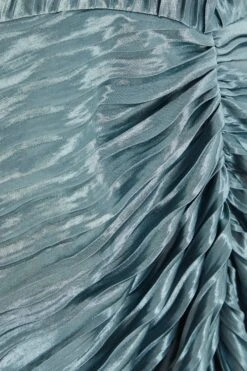 Grey Plisse Ruched Midi Dress -Princess Style Shop 00100035166 ZS