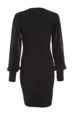 Black Light Knit Bodycon Mini Dress -Princess Style Shop 00100035258 ZB