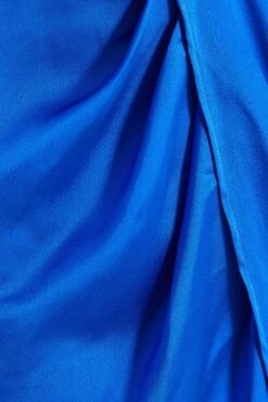 Royal Blue Satin Midi Dress -Princess Style Shop 00100035292 ZS
