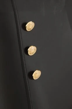 Black High Waisted Button Leggings -Princess Style Shop 00100035297 ZS