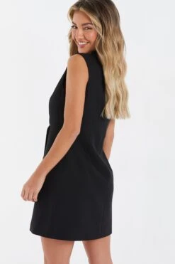 Black Diamante Mini Blazer Dress -Princess Style Shop 00100035723 XB