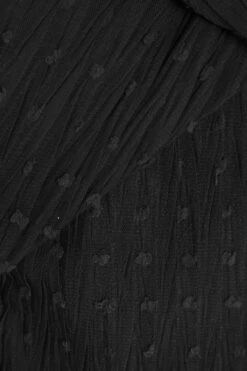 Black Chiffon Crinkle Halter Neck Midi Dress -Princess Style Shop 00100035779 ZS