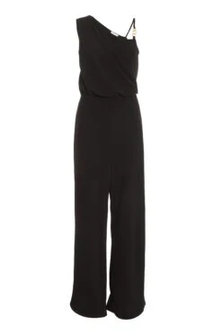 Black Drape Palazzo Jumpsuit
