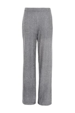 Silver Glitter Palazzo Trousers