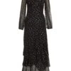 Black Chiffon Foil Maxi Dress -Princess Style Shop 00100035895 ZM